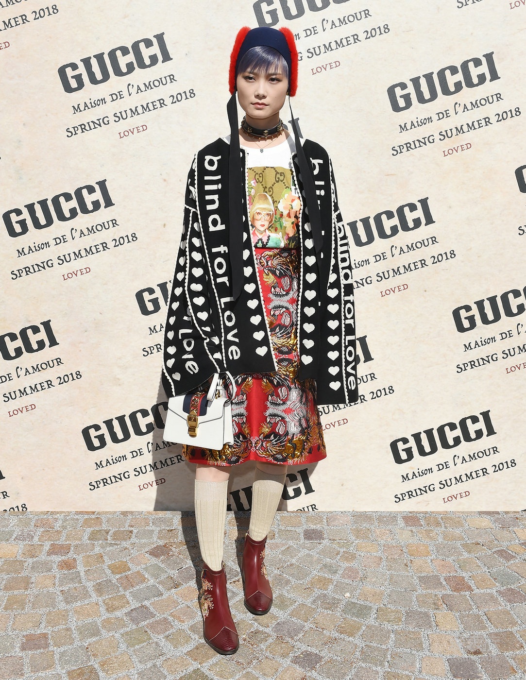 李宇春佩戴GUCCI腕表首飾亮相米蘭大秀